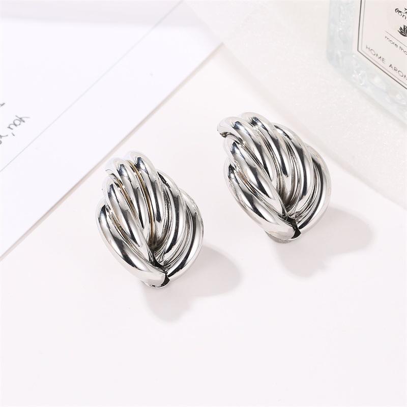 Exaggerated metal winding earrings punk street style earrings sub-personal earrings