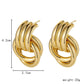 Ear Jewelry Simple Metal Line Circle Double Hoop Earrings Fashion Ladies Earrings