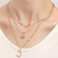 Accessories Simple and Versatile Star Moon Necklace Trendy Tassels Multi-layered Necklace Women