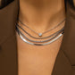 Jewelry Metal Versatile Snake Bone Chain Necklace Female Hip Hop Fashion Inlaid Rhinestone Pendant Necklace