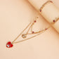 Jewelry ins multi-layer devil's eye collarbone chain cold eyes necklace female niche design sense