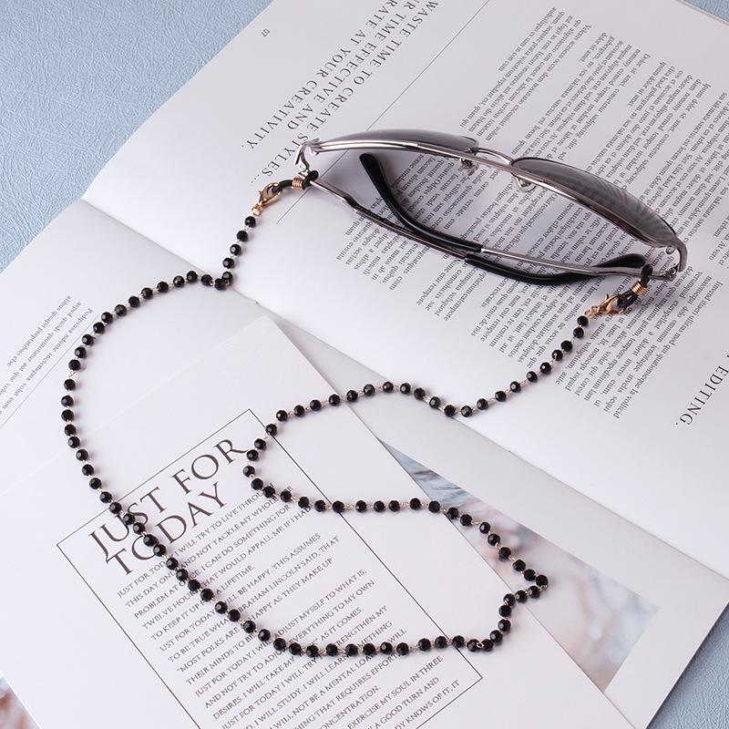 Jewelry mask lanyard anti-drop anti-lost hanging chain glass bead glasses anti-lear mask rope
