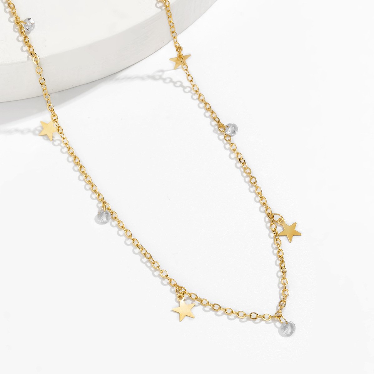 Creative simple tassel five-pointed star diamond waist chain female hip-hop metal chain body chain