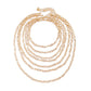 Jewelry hip-hop punk multi-layer chain all-match necklace street trend metal geometric set chain