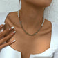 N9426 Jewelry Chain Pearl Stitching Fashion Necklace Exaggerated Snake Shape Micro-inlaid Cold Necklace