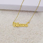 Blessed Necklace Simple Creative Alphabet Pendant Lucky Couple Gift