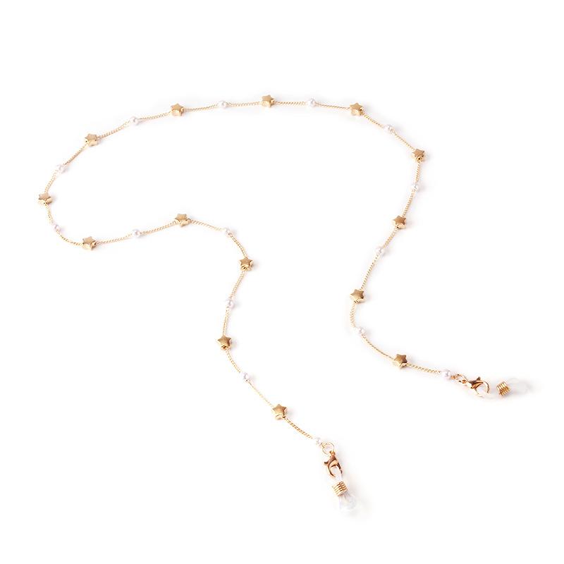 Jewelry Fashion Simple Star Shape Shape Pearl Chain Hanging Neck Non-slip Glasses Chain Mask Rope