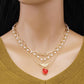 Three-piece set of angel love necklace set light luxury trend net red temperament stacked multi-layer necklace