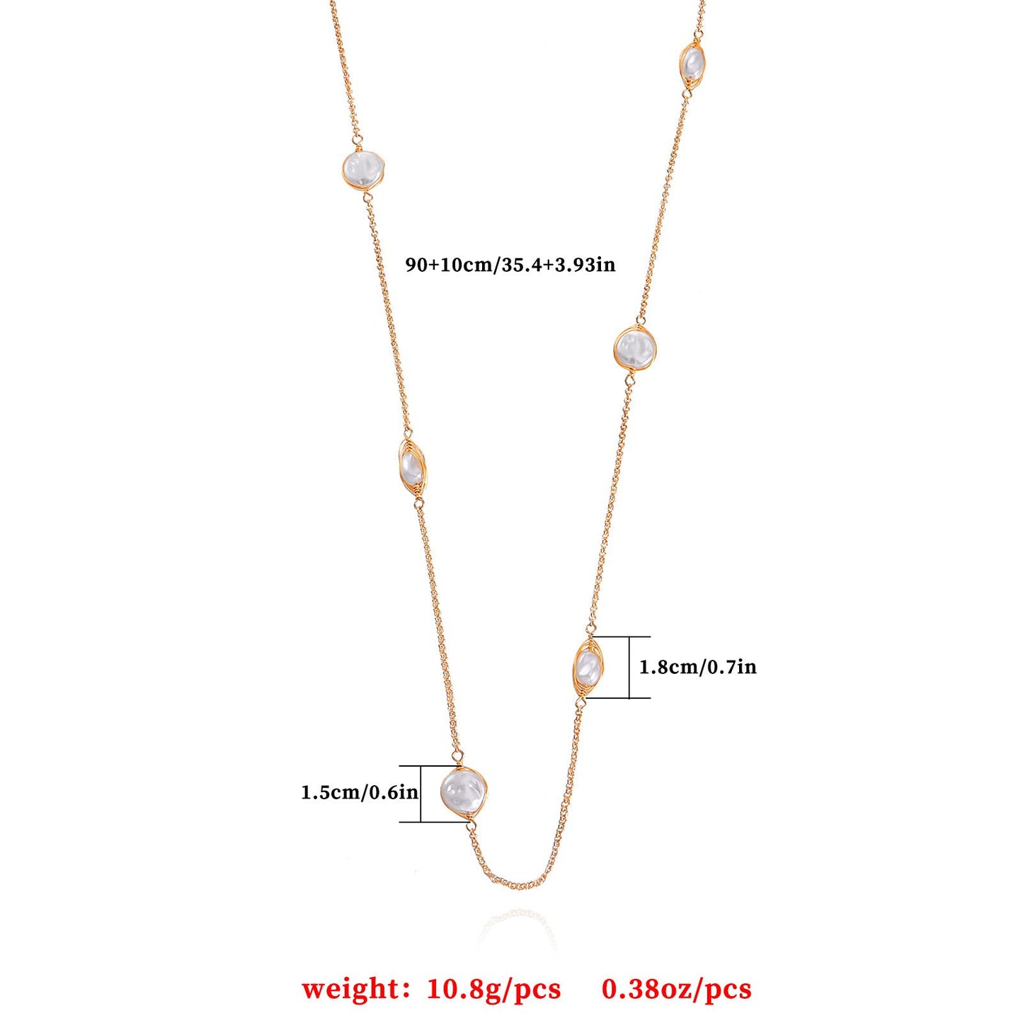 Niche Design Sense Necklace Simple Versatile Temperament Jewelry Imitation Pearl Clavicle Chain Sweater Chain Necklace Female