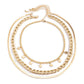 Fashion Simple Geometric Flat Snake Bone Chain Necklace Geometric Sequin Star Pendant Necklace Set