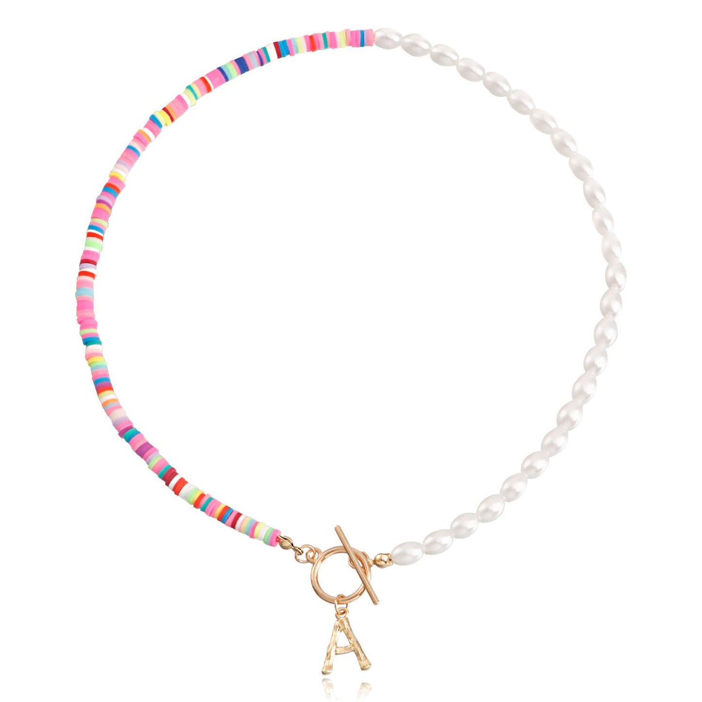 Accessories Pearl Slipper Letter A Handwoven Choker Bohemian Ladies Necklace