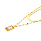 Jewelry Fashion Snake Bone Chain Gemstone Pendant Necklace Retro Exaggerated Personality Punk Ladies Necklace
