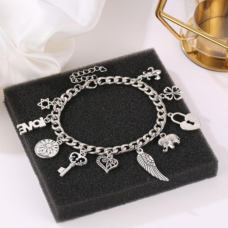 Creative Jewelry Alloy Bracelet Fashion Electroplated Ancient Silver Bracelet