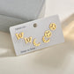 Cute glossy metal stud earring fashion butterfly heart moon earrings