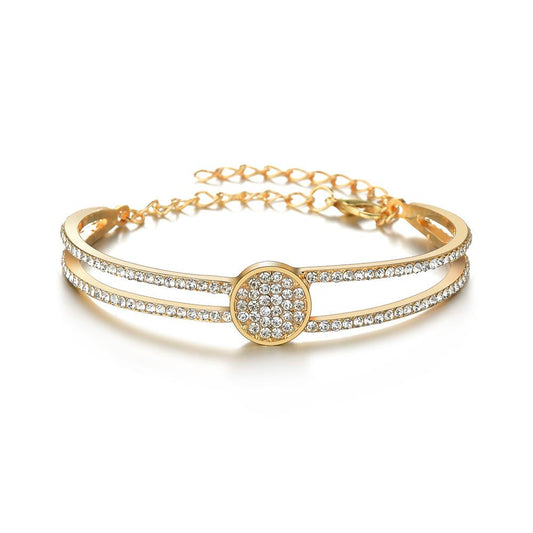 Accessories Trendy Geometric Round Bracelet Rhinestone Bracelet Jewelry