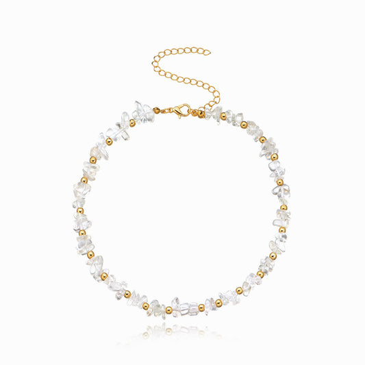 Jewelry Transparent Crystal Raw Stone Crushed Turquoise Necklace Fashion Versatile Popular Simple Ladies Necklace