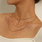 Jewelry multi-element temperament round bead snake bone necklace punk multi-layer fashion metal chain necklace