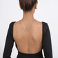 N9777 Long Necklace Female Metal Resin Simple Necklace Small Geometric Indifferent Stacking Back Chain