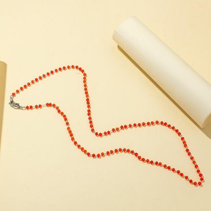 Mask anti-lost hanging chain fashion glossy crystal ball handmade chain mask lanyard glasses chain multi-purpose