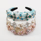 F4672 Jewelry Thick Sponge High Skull Light Luxury Headband Embroidered Flower Rhinestone Exaggerated Headband
