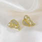 Ins micro-inlaid pearl butterfly earrings women's French light luxury butterfly dance double-layer detachable two-wear earrings tide