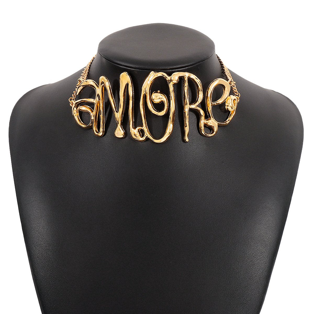 N1811 Jewelry ZA Exaggerated Letter Cool Necklace Retro Trendy Temperament Hip-Hop Necklace
