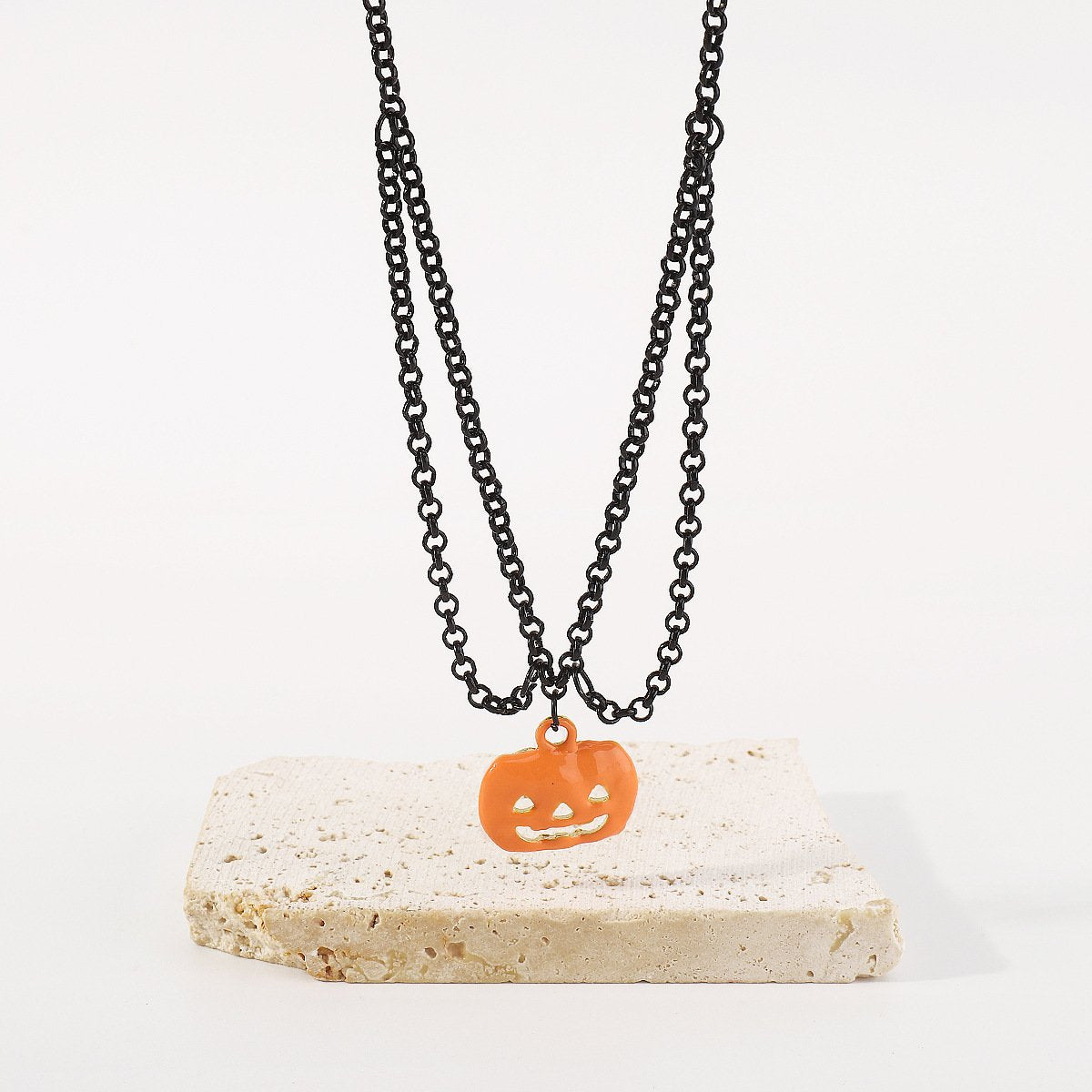 N9446 Personality Necklace Halloween Dripping Oil Pumpkin Exaggerated Necklace Dark Department Exaggerated Necklace Female