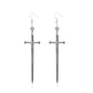 Dark Punk Metal Cross Sword Earrings Retro Personality Exaggerated Dagger Earrings Fashion Earrings Female