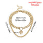 Heart Pendant Necklace Double Ring Women's Jewelry Necklace Retro Creative Accessories