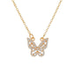 Hollow-out butterfly necklace female super fairy celebrity micro-inlaid zircon necklace ins tide net red butterfly clavicle chain
