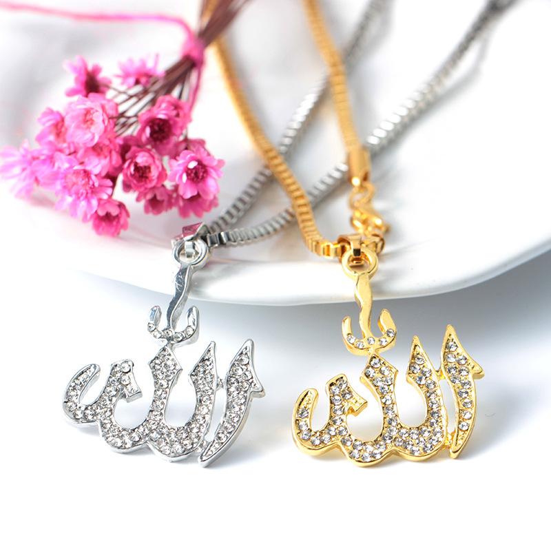 Hip-hop full diamond necklace exaggerated diamond number symbol pendant jewelry