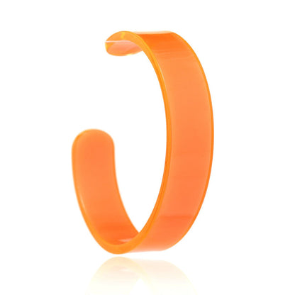 Jewelry simple solid color all-match popular jewelry female fluorescent color half circle acetate open bracelet