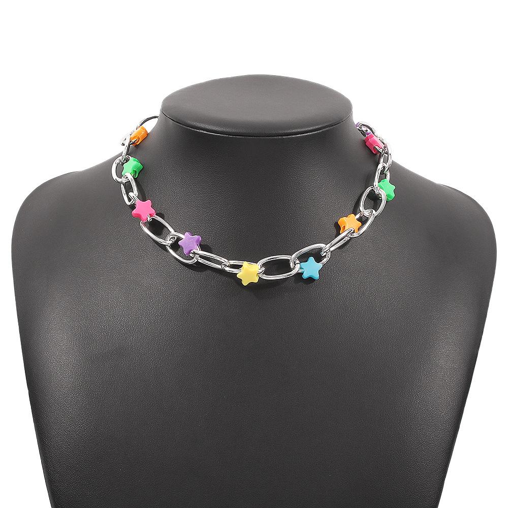 N998 Creative Geometric Necklace Bohemia Ethnic Five-pointed Star Necklace Cold Fashionista Necklace