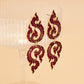Jewelry geometric exaggerated hollow out dripping oil earrings national three-dimensional double flame niche earrings