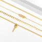Jewelry Retro Simple Metal Key Necklace Women's Fashion Versatile Digital Sequins Clavicle Necklace