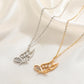 Ins hollow butterfly necklace female retro fashion temperament diamond-studded butterfly collarbone chain butterfly dancing necklace