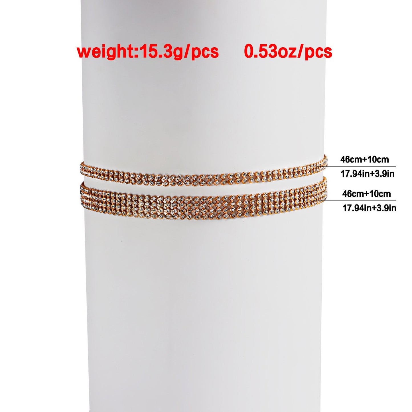 Explosive sexy adjustable glass diamond leg chain leg ring hot girl double layer full diamond leg body chain