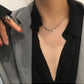 Ins retro short cross sweater chain female net red simple necklace fashion temperament clavicle chain