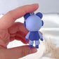 Violent lightning bear cartoon key chain couple school bag doll key pendant bag pendant car key