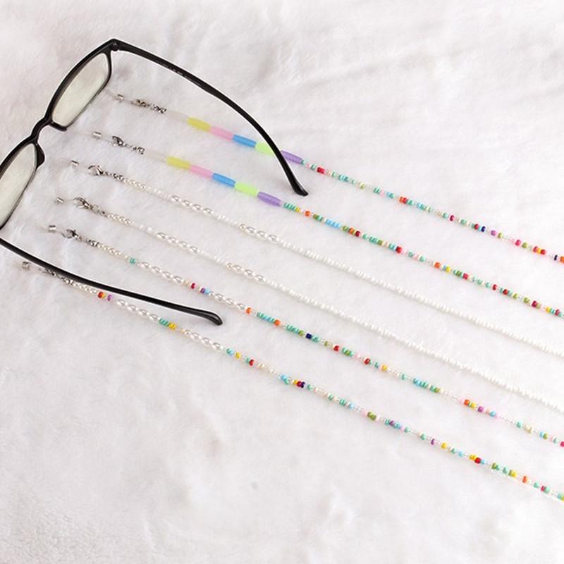 Hanging neck glasses chain anti-lost lanyard chain retro imitation pearl beaded necklace temperament mask chain