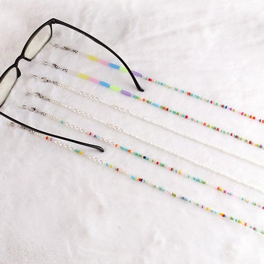 Hanging neck glasses chain anti-lost lanyard chain retro imitation pearl beaded necklace temperament mask chain