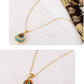 Crystal Pendant Angel Teardrop Necklace Hollow Color Diamond Clavicle Chain Jewelry