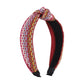 F4149 Ethnic color fashion headband women's wide-brimmed rainbow color braided wide-brimmed knotted headband