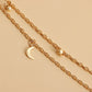 Jewelry punk double star crescent pendant small incense chain belt waist chain women