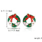 Cute fashion original design Christmas wreath bell earrings hit color girls heart personality all-match oil drop earrings female