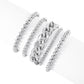 B182 Jewelry CCB Beaded Aluminum Chain Exaggerated Personality Bracelet Frosty Retro Elastic Bracelet