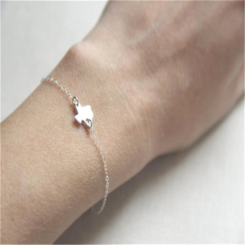 Map Bracelet Delicate Texas Map Bracelet Simple Map Bracelet