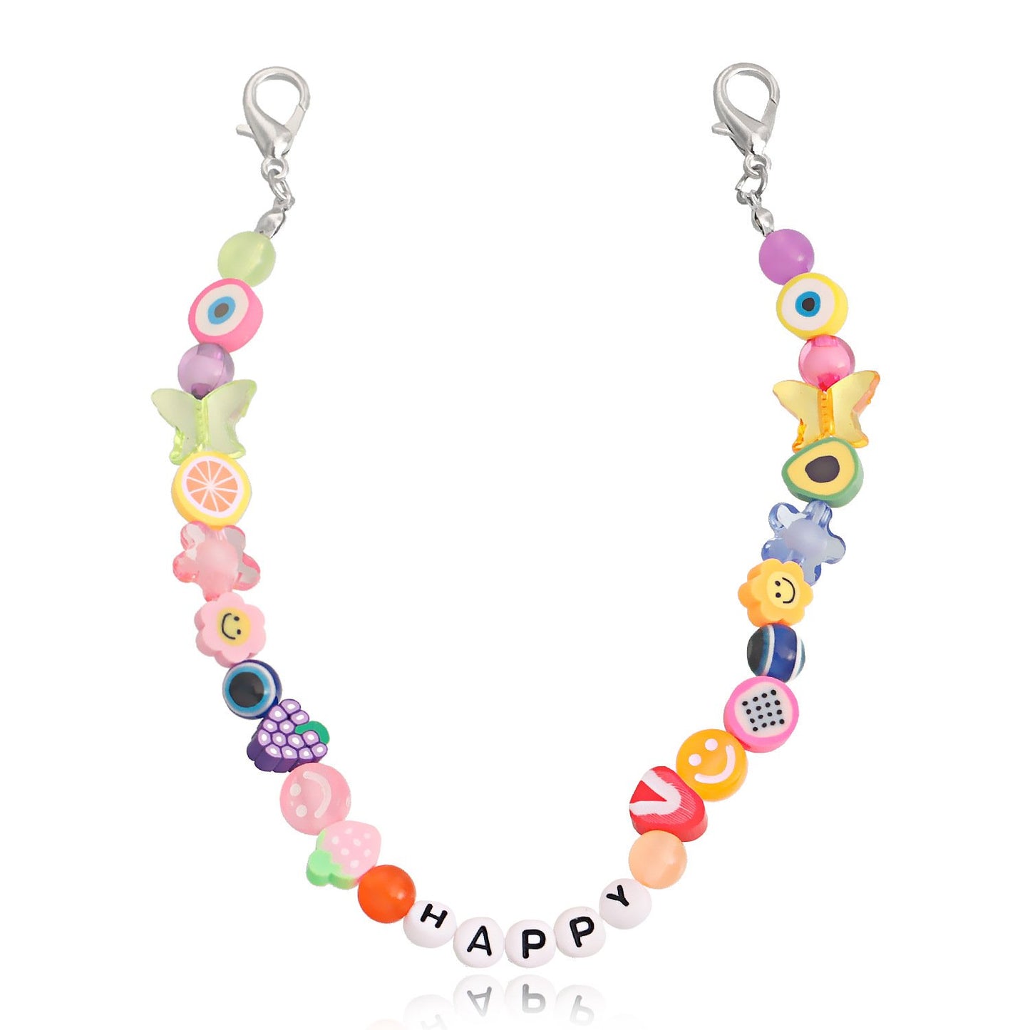 Jewelry Bohemian multi-element HAPPY letter soft pottery foot decoration female trend creative shoe chain