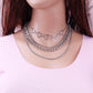 Jewelry Hip Hop Punk Chain Multilayer Necklace Fashion Simple Peach Heart Chain Necklace Women