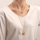 Jewelry niche double-layer long tassel red love lock necklace female ins high-end explosive product